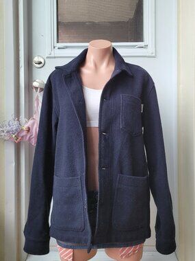 Frank Ocean Navy Wool Blend Preppy Mini Coat